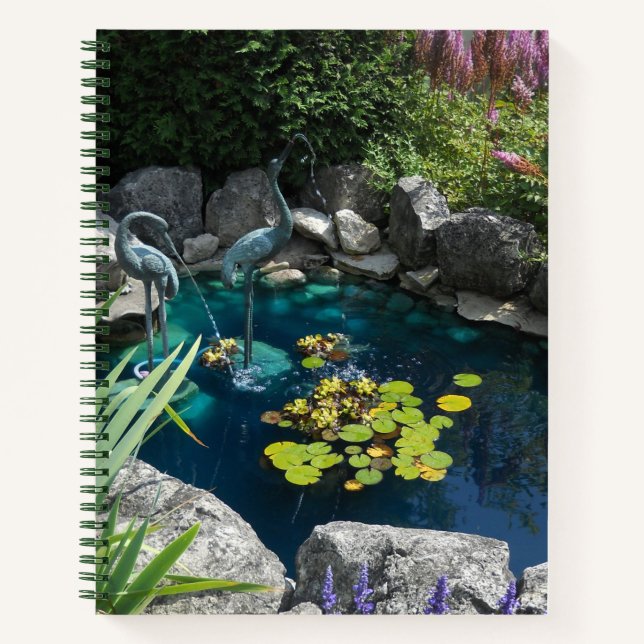 Lily Pond Spiral Notizbuch (Vorderseite)