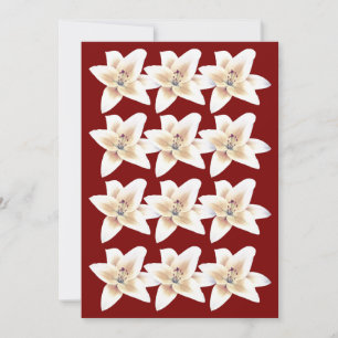 Lily post card (百) ポ ス ト 合 ド(赤) feiertagskarte