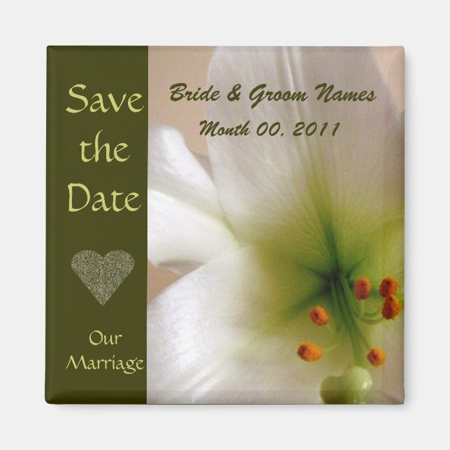 Lily Save the Date Magnet (Vorne)