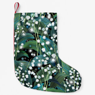 Lily Valley Seamless Muster Hintergrund Kleiner Weihnachtsstrumpf