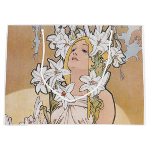 Lily (vier Blume), Alphonse Mucha Große Geschenktüte