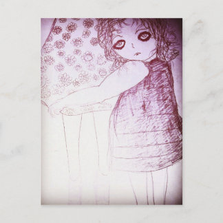 Lily war ein kleines Mädchen Postkarte