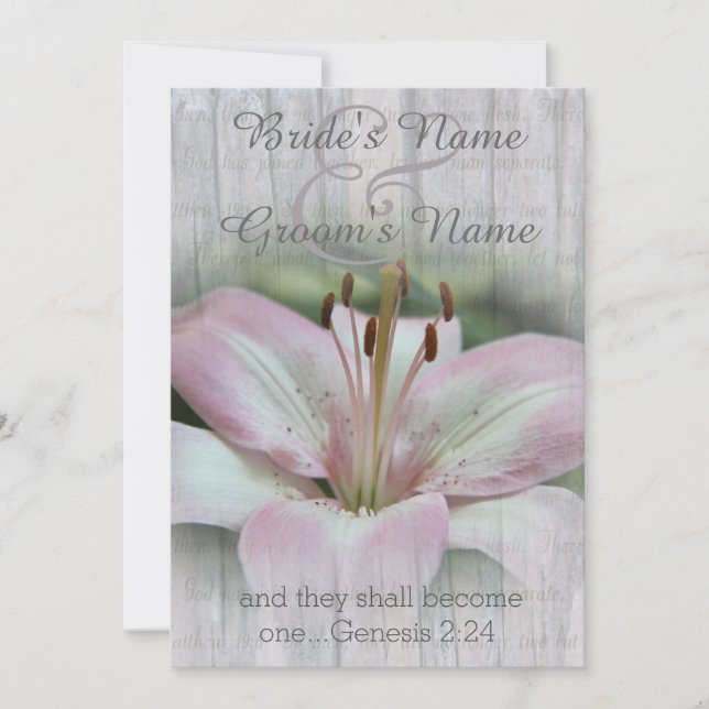 Lily Wedding Invite 2 Einladung (Vorderseite)