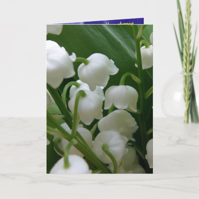 Lily White Blume Friedensbüro Liebe Destiny Karte (Vorderseite)