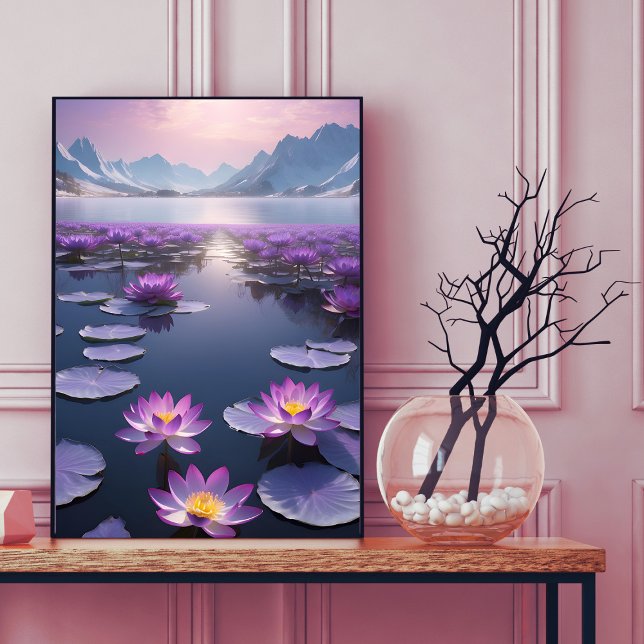 Lilypad Mountain Lake Scape Poster (Von Creator hochgeladen)