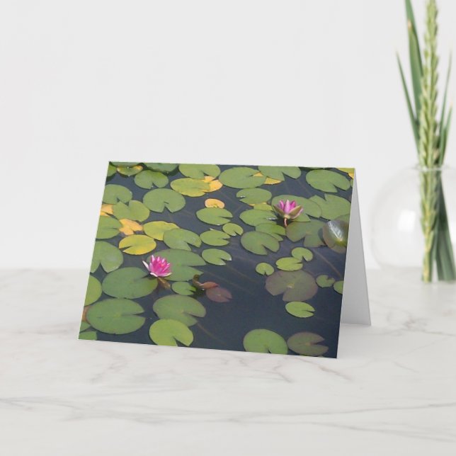 Lilypad Pond Painting Karte (Vorderseite)