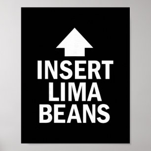 Lima-Bohnen Einsetzen Lustiger Thanksgiving-Pfeil Poster