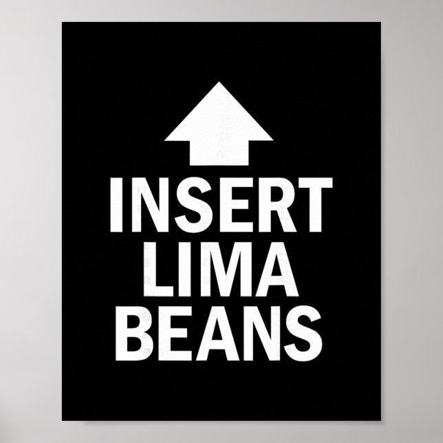 Lima-Bohnen Einsetzen Lustiger Thanksgiving-Pfeil Poster (Vorne)