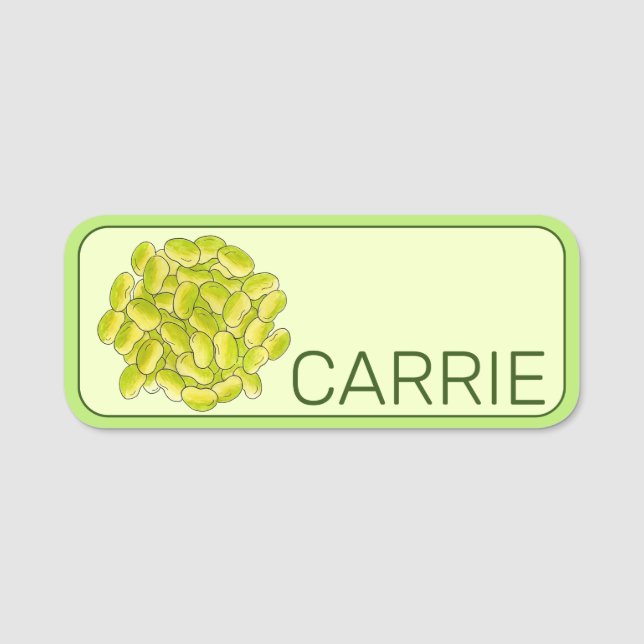 Lima Bohnen Gemüseproduktion Kochgarten Bauernhof Namensschild (Vorderseite)