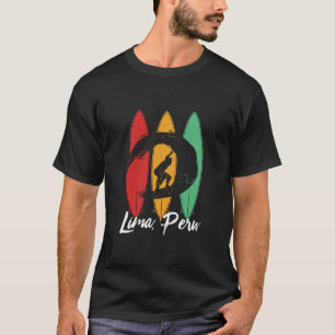 Lima Peru Beach Vintag Retro Surfen T-Shirt