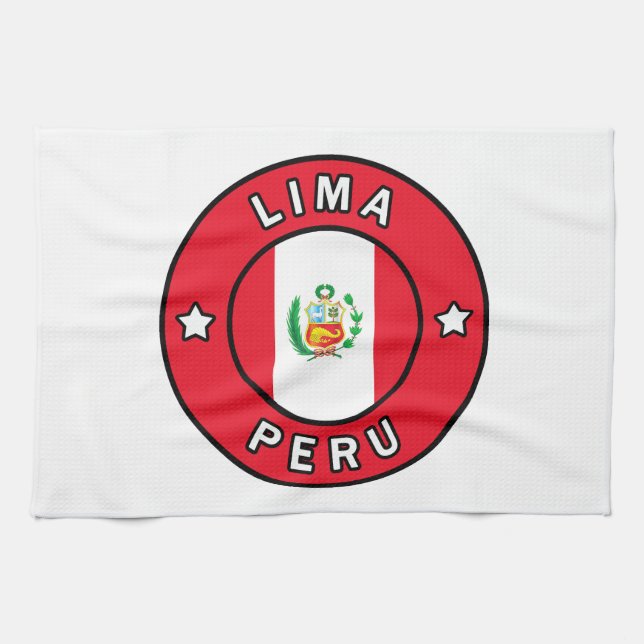 Lima Peru Geschirrtuch (Horizontal)