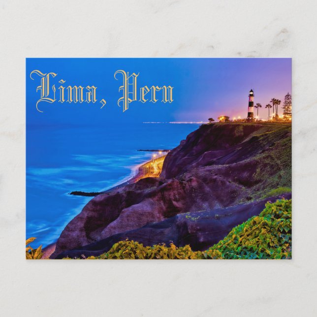 Lima, Peru, Miraflores District, S.A. Postkarte (Vorderseite)
