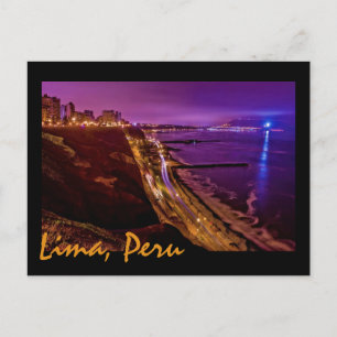 Lima, Peru, Miraflores District, S.A. Postkarte