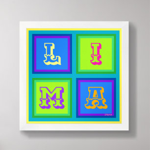 Lima Peru Moderne farbenfrohe Wandkunst Poster