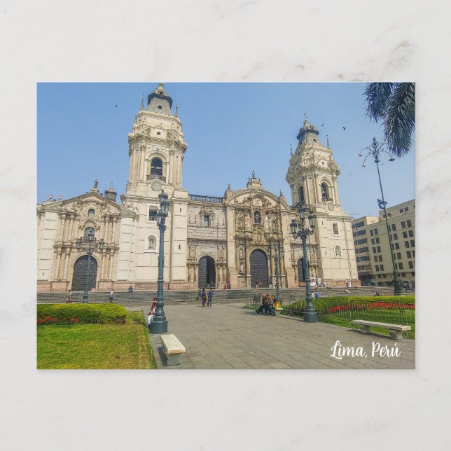 Lima, Perú, Plaza Mayor Postkarte (Vorderseite)