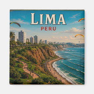 🧲 Lima Peru Reiseandenken für Urlaubserinnerungen Magnet