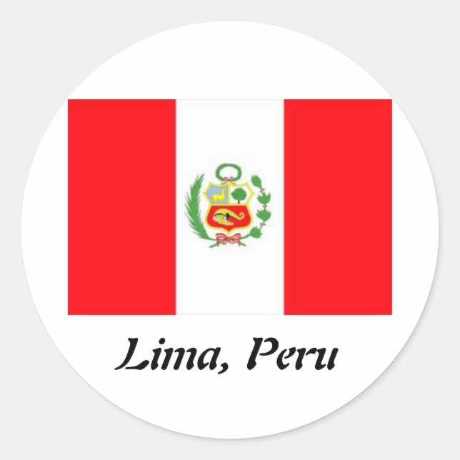Lima, Peru, Rundkleber Runder Aufkleber (Vorderseite)