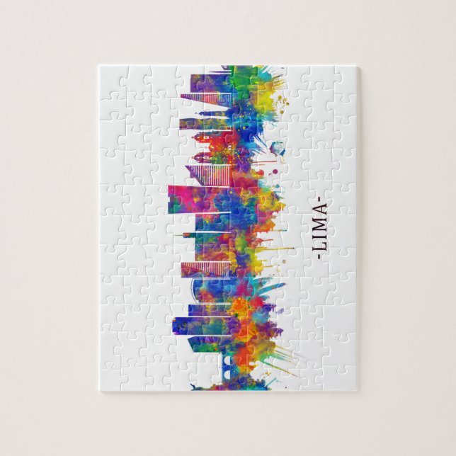 Lima Peru Skyline Puzzle (Vertikal)