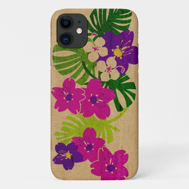 Limahuli Garden Hawaiianische Imitate Holz rosa Case-Mate iPhone Hülle (Rückseite)