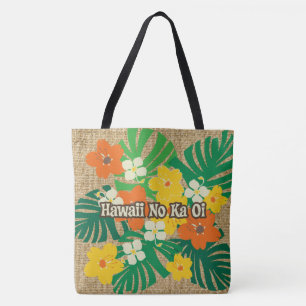 Limahuli-Garten Vintage Hawaiian Floral Strandtasc