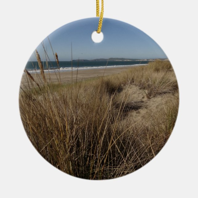 Limantour Beach bei Point Reyes II Keramik Ornament (Vorne)