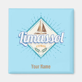 Limassol City Cyprus Retro Segelschiff Vintag Magnet