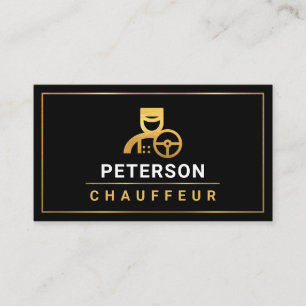 Limauffeur-Service an den Minimalistischen Goldbud Visitenkarte