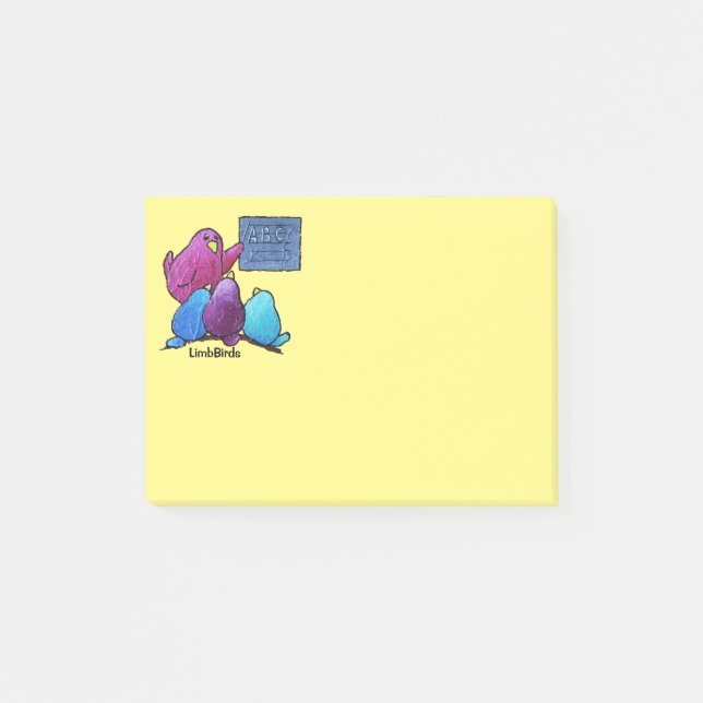 LimbBirds Post-it®-Hinweise 4 x 3 Post-it Klebezettel (Vorderseite)