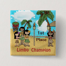 Limbo Luau Geburtstagsparty - Limbo Champion Button