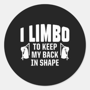 Limbo-Tanz-Tanz-Tanz-Tanz-Limbo-Stick Runder Aufkleber