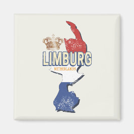 Limburg Niederlande Karte Niederländisch Vintag So Magnet