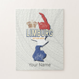 Limburg Niederlande Karte Niederländisch Vintag So Puzzle