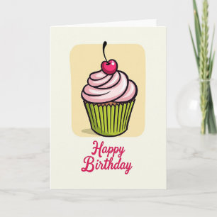 Lime-Cupcake-Geburtstagskarte Karte