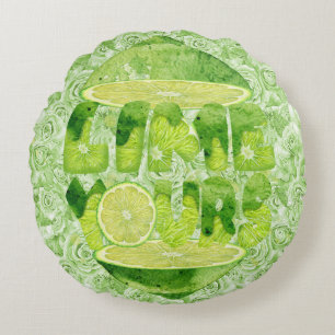 Lime Dein Rund Baumwollkissen Rundes Kissen