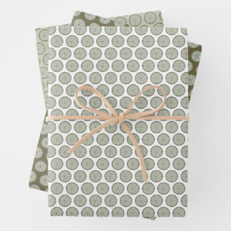 Lime Gift Wrap in Three Color-ways Geschenkpapier Set