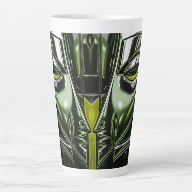 Lime Glow Metallkunst Milchtasse (Vorderseite)