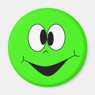 Lime Green Albern Googlie Eyes Face Magnet