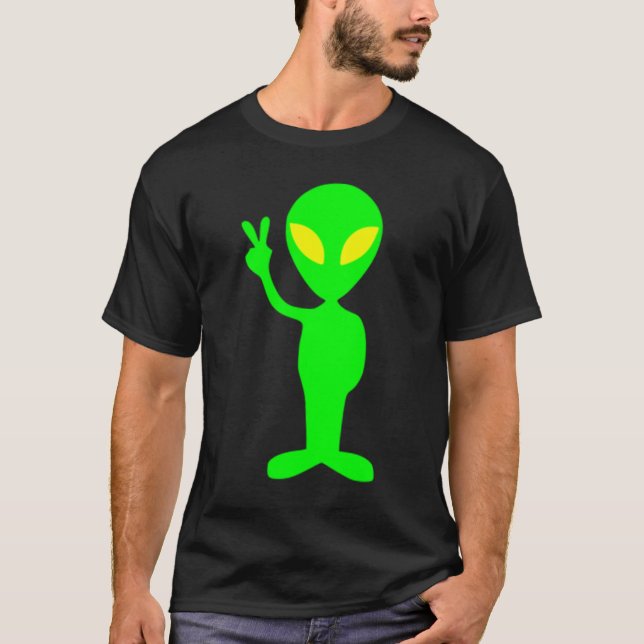 Lime Green Alien Gönnering Shirt (Vorderseite)