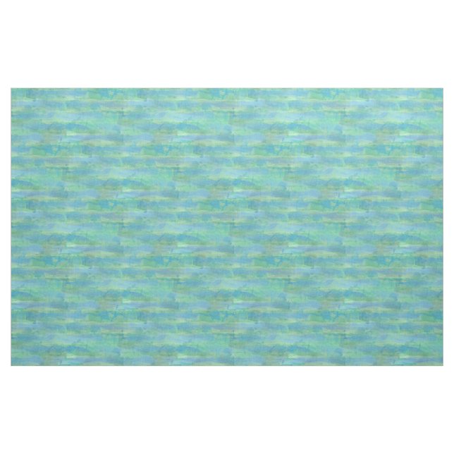 Lime Green Aqua Turquoise Blue Watercolor Pattern Stoff (Fat Quarter (45,7 x 55,9 cm))