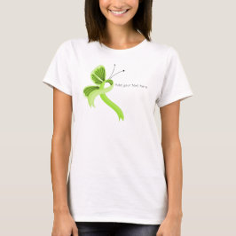 Lime Green Awareness Ribbon Butterfly T - Shirt