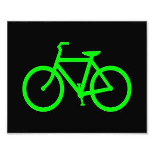 Lime Green Bike Fotodruck