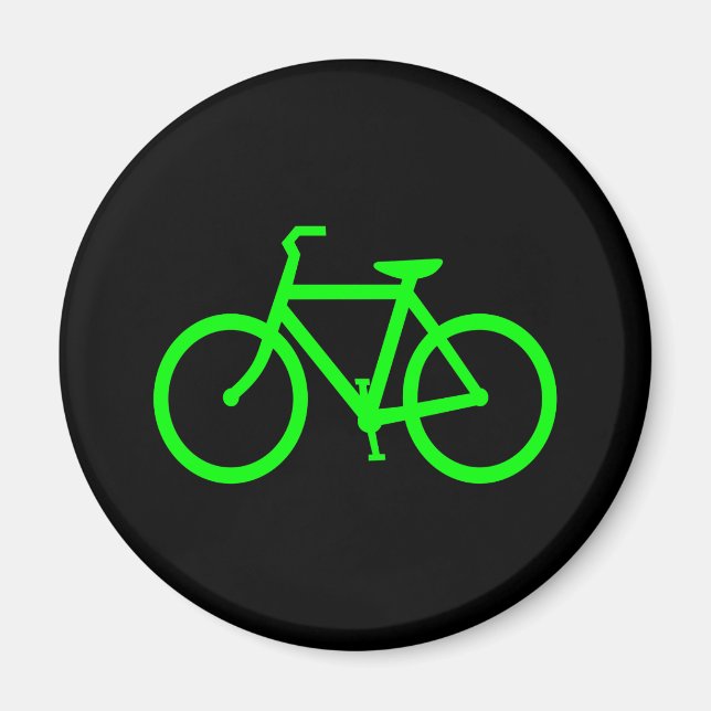 Lime Green Bike Magnet (Vorne)