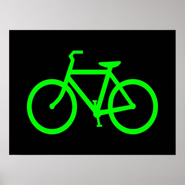 Lime Green Bike Poster (Vorne)