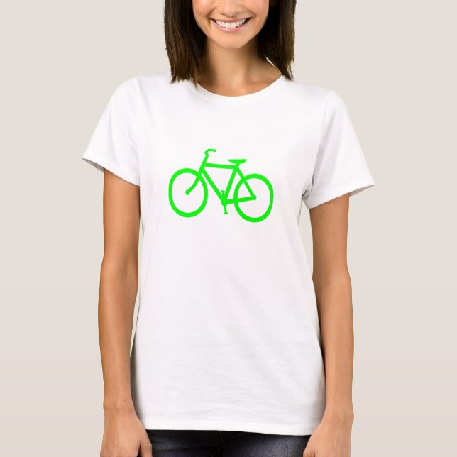 Lime Green Bike T-Shirt (Vorderseite)