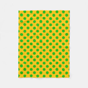 Lime Green Blume Ribbon von Kenneth Yoncich Fleecedecke
