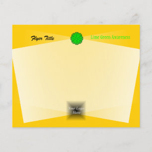 Lime Green Blume Ribbon von Kenneth Yoncich Flyer