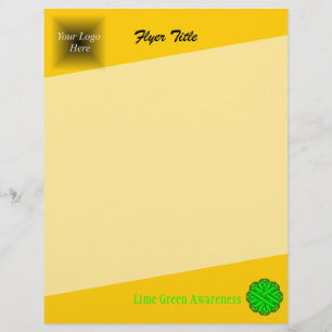 Lime Green Blume Ribbon von Kenneth Yoncich Flyer