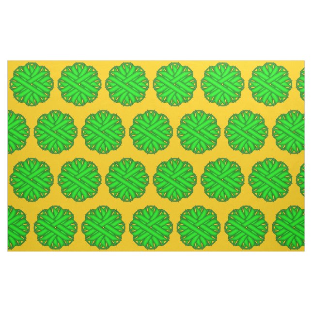 Lime Green Blume Ribbon von Kenneth Yoncich Stoff (Fat Quarter (45,7 x 55,9 cm))