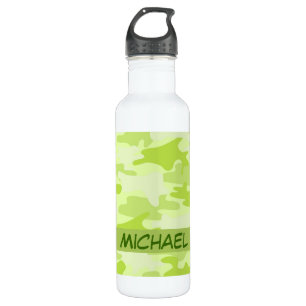 Lime Green Camouflage Camouflage Custom Edelstahlflasche