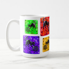 Lime Green Cat Yarn Kaffeetasse